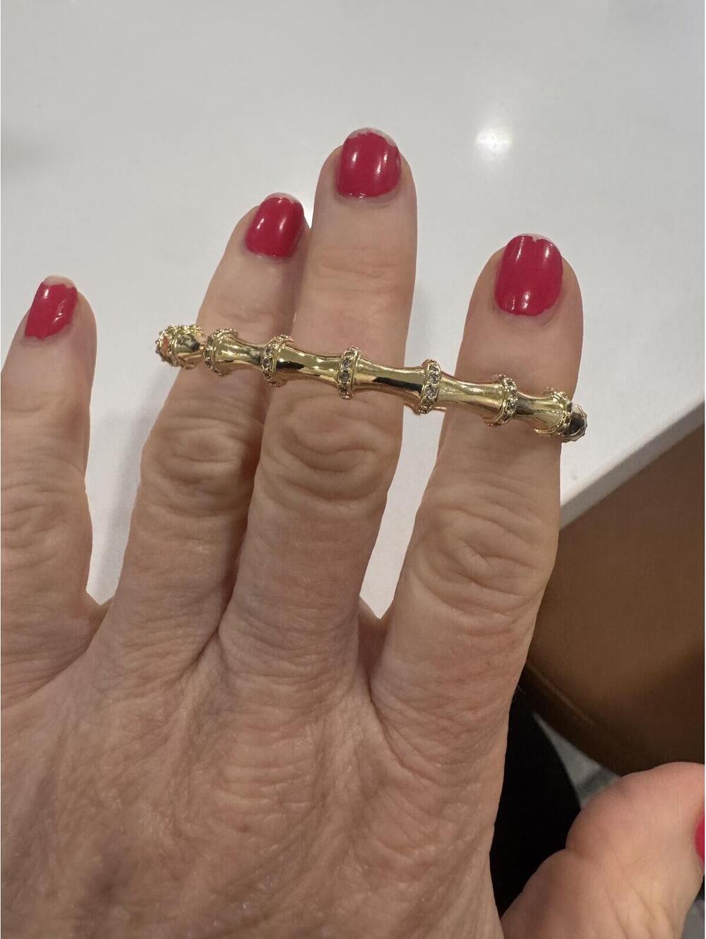 FR Vault Gold plate over brass oval hinge Bangle